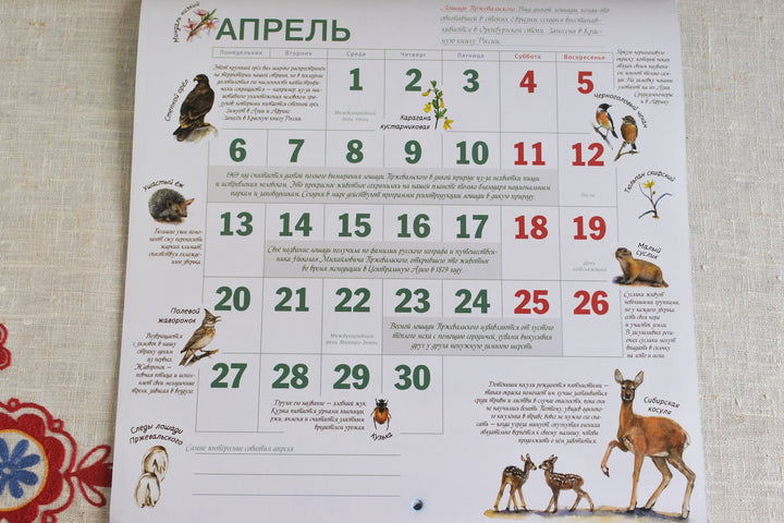 ロシアのカレンダー2026 ロシアの原生自然