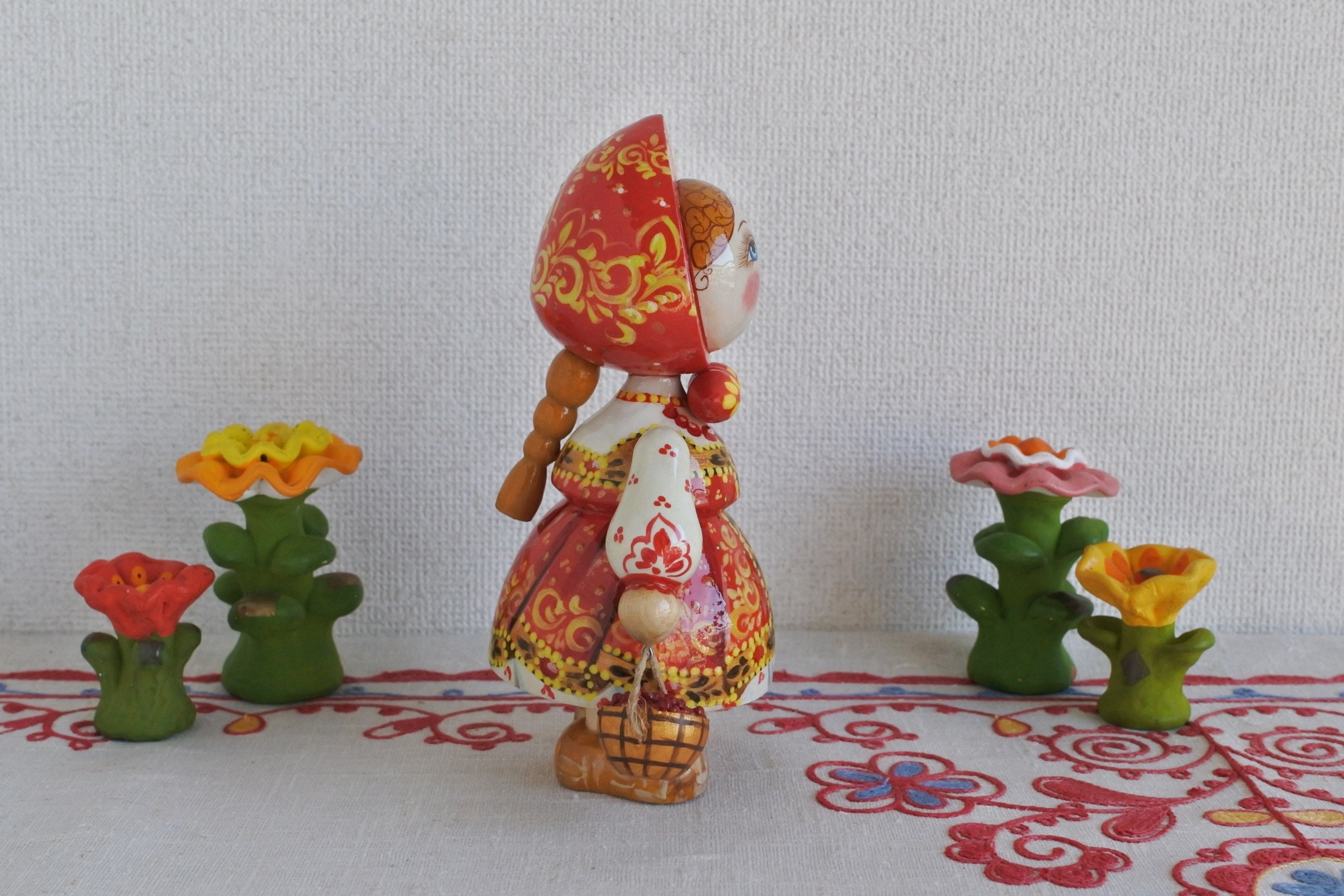 ロシア雑貨 ロシア民芸品 木の箱 木の人形 スパイスセット いりえの
