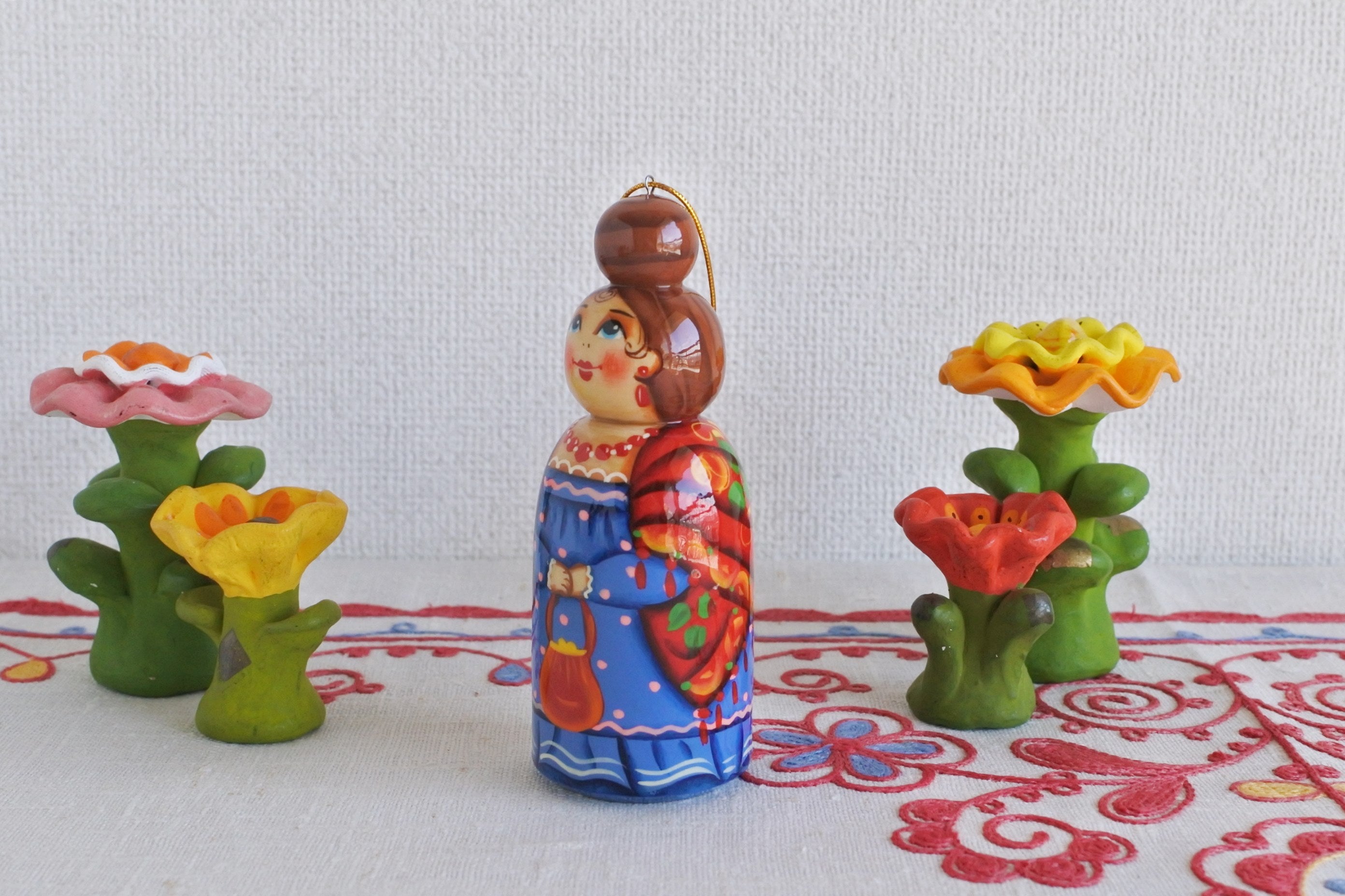 ロシア雑貨 ロシア民芸品 木の箱 木の人形 スパイスセット いりえの
