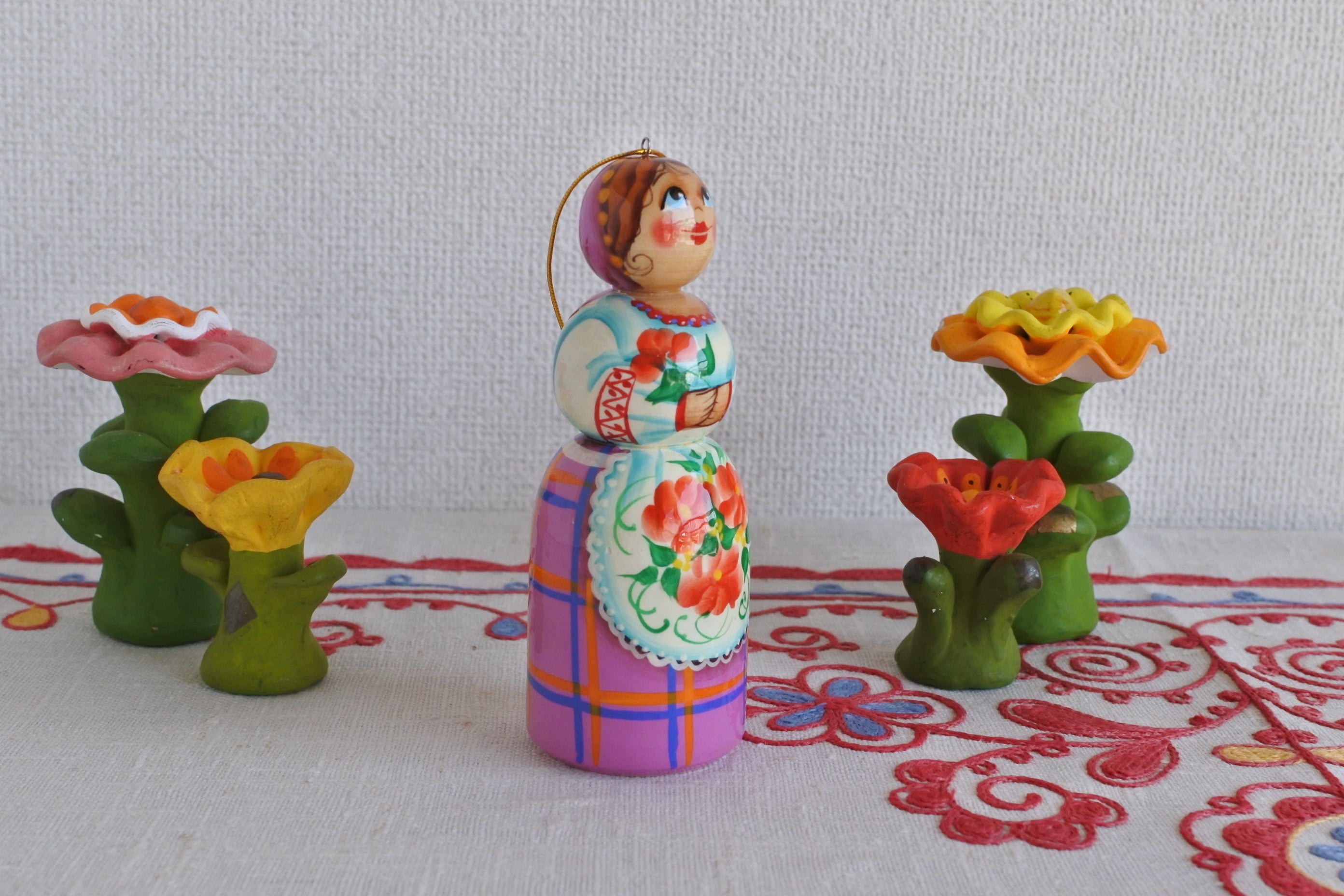 ロシア雑貨 ロシア民芸品 木の箱 木の人形 スパイスセット いりえの