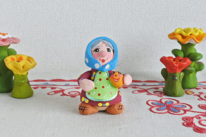コブロフのクレイドール　魔除けの笛　ロシア民話おだんごパン