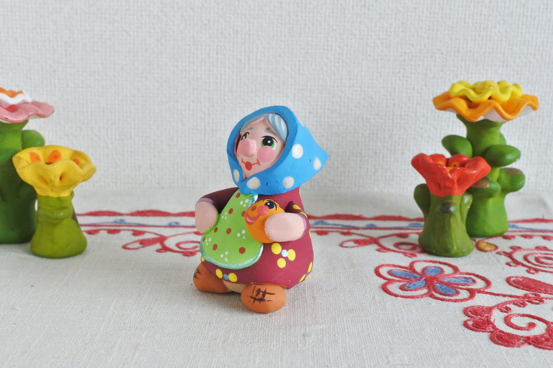 コブロフのクレイドール　魔除けの笛　ロシア民話おだんごパン