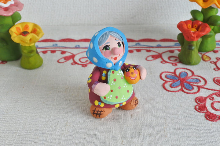 コブロフのクレイドール　魔除けの笛　ロシア民話おだんごパン