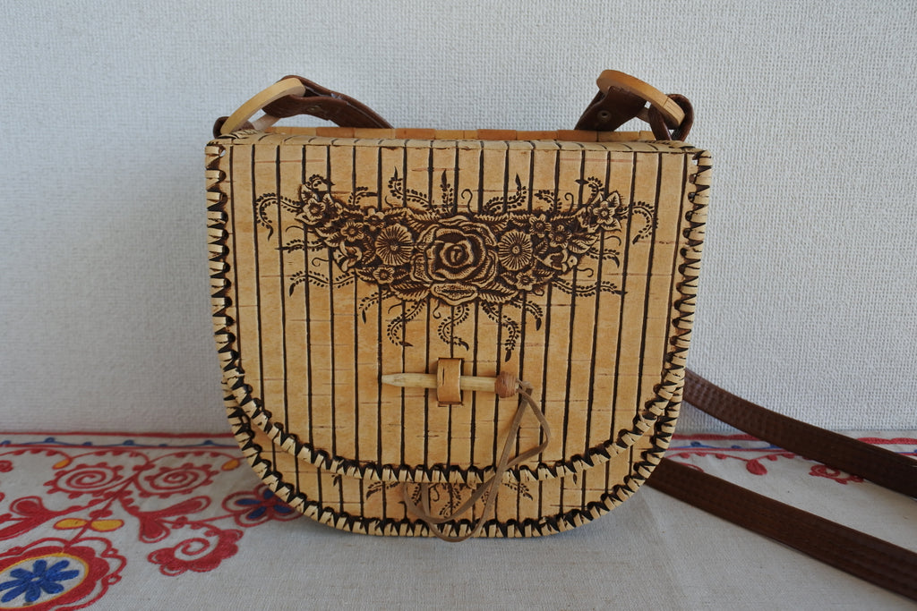 ベレスタ 白樺のショルダーバッグ 白樺細工 白樺樹皮 ハンドバッグ