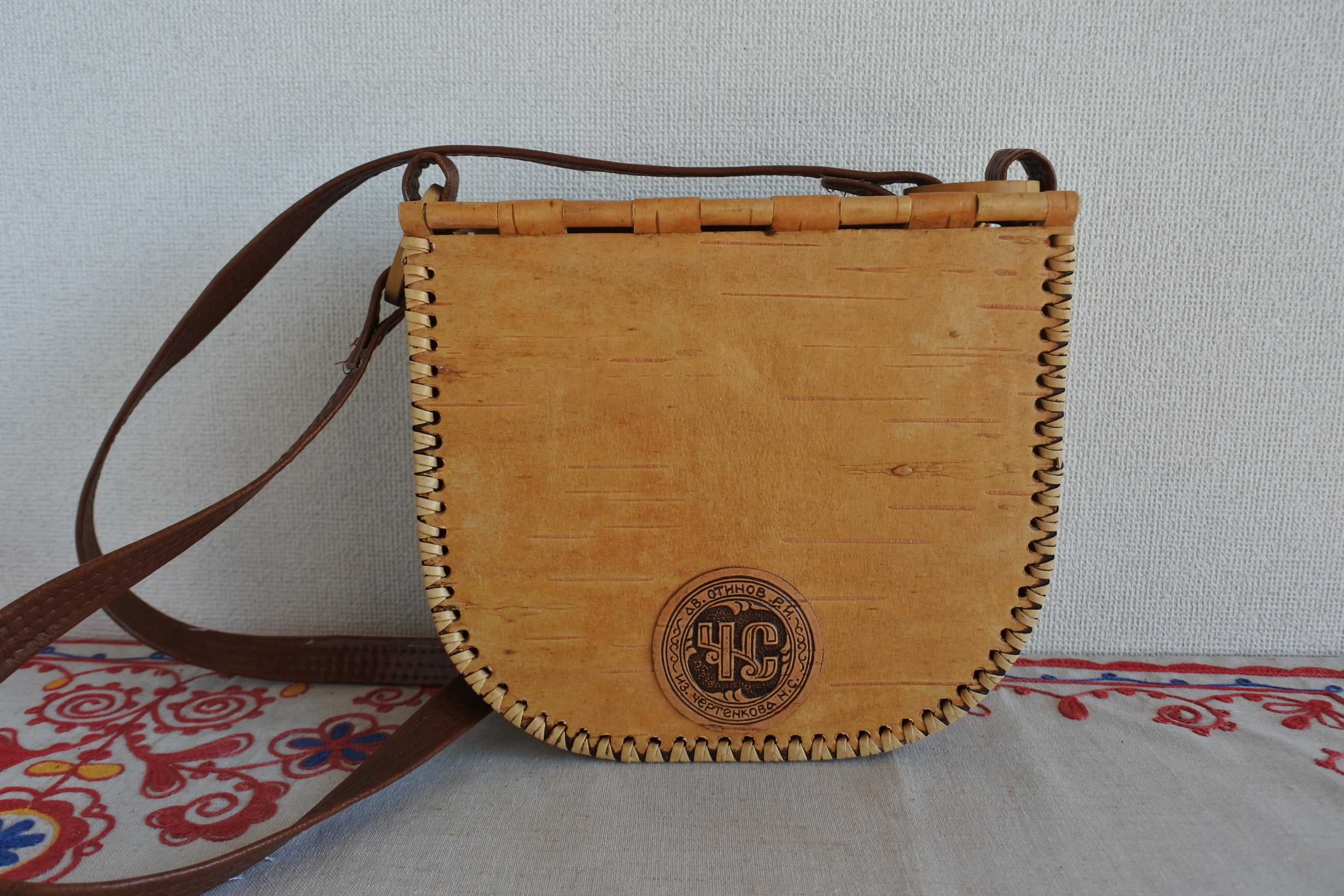 ベレスタ 白樺のショルダーバッグ 白樺細工 白樺樹皮 ハンドバッグ