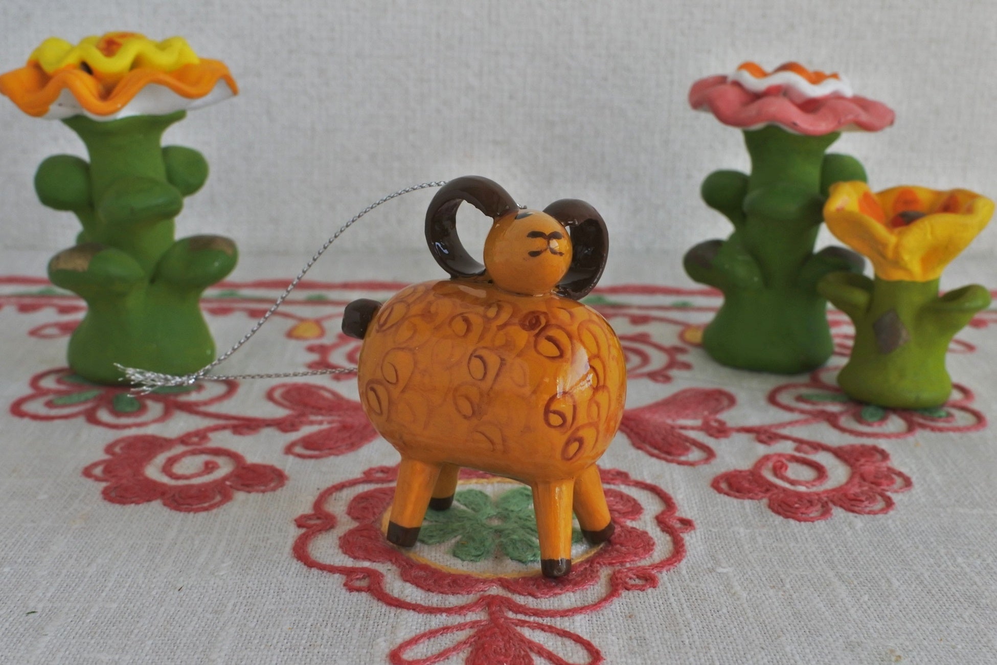 ロシア民芸品 木の人形 マトリョーシカ 動物 ハンドメイド ロシア雑貨 