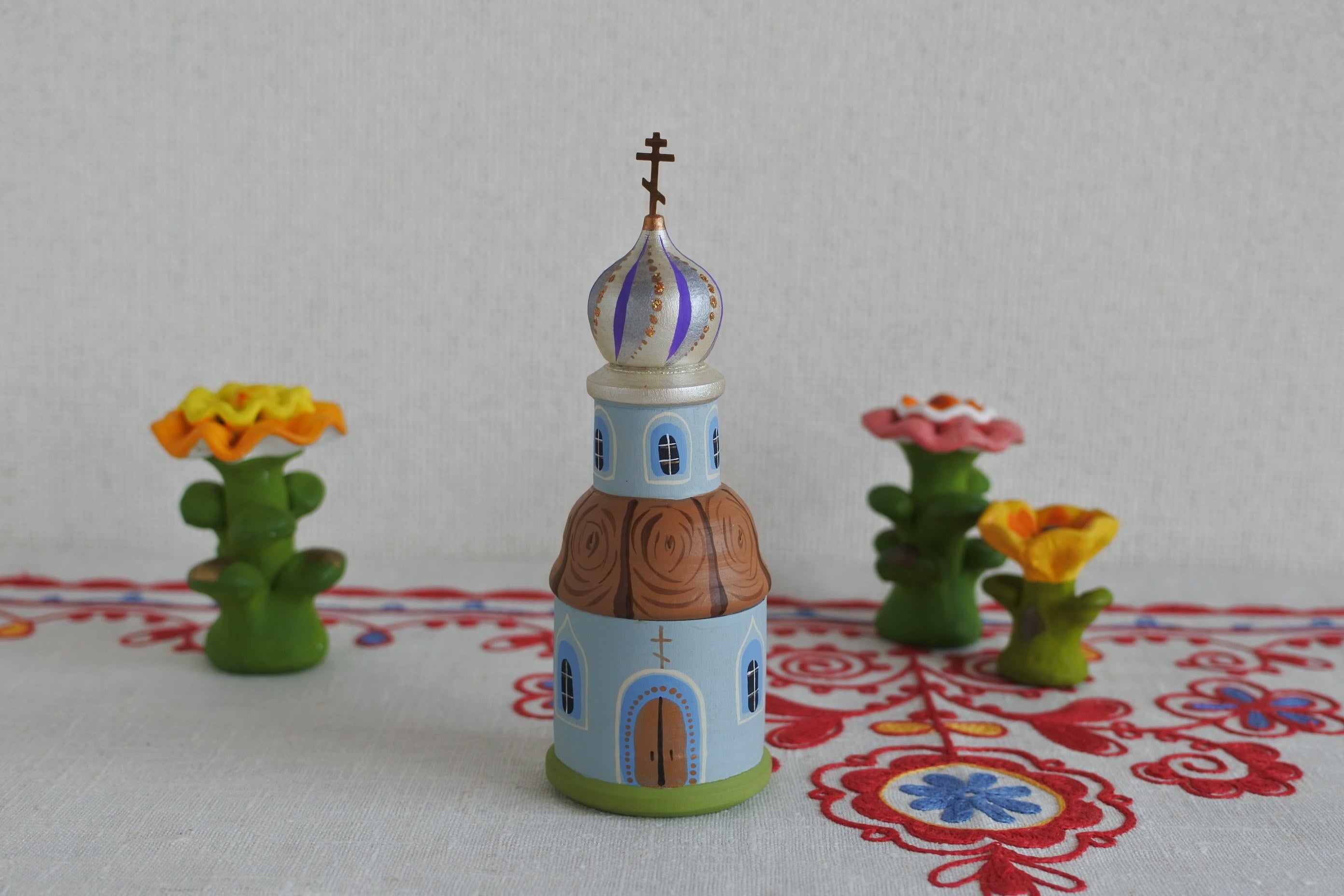 復活祭の民芸品 卵 小箱 ロシア正教会 パスハ ロシア雑貨いりえの