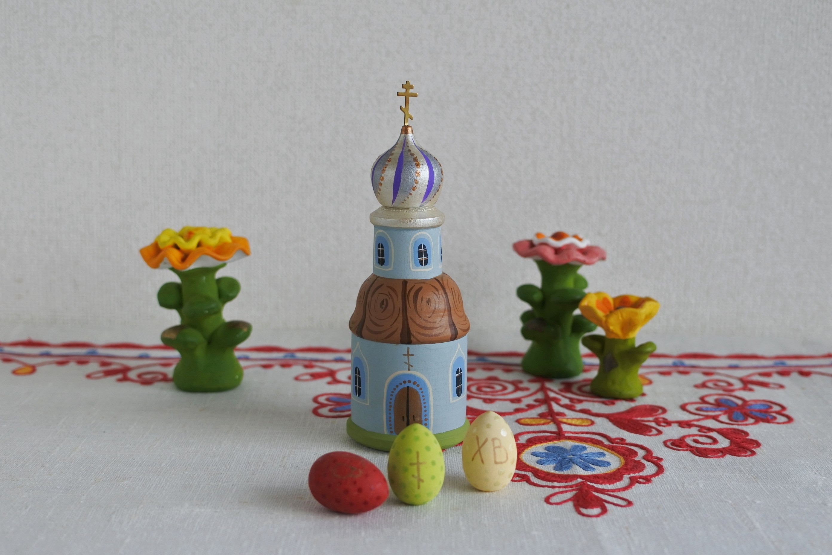 木製の小箱 ロシア正教会の復活祭 パスハ エッグ ロシア雑貨いりえの