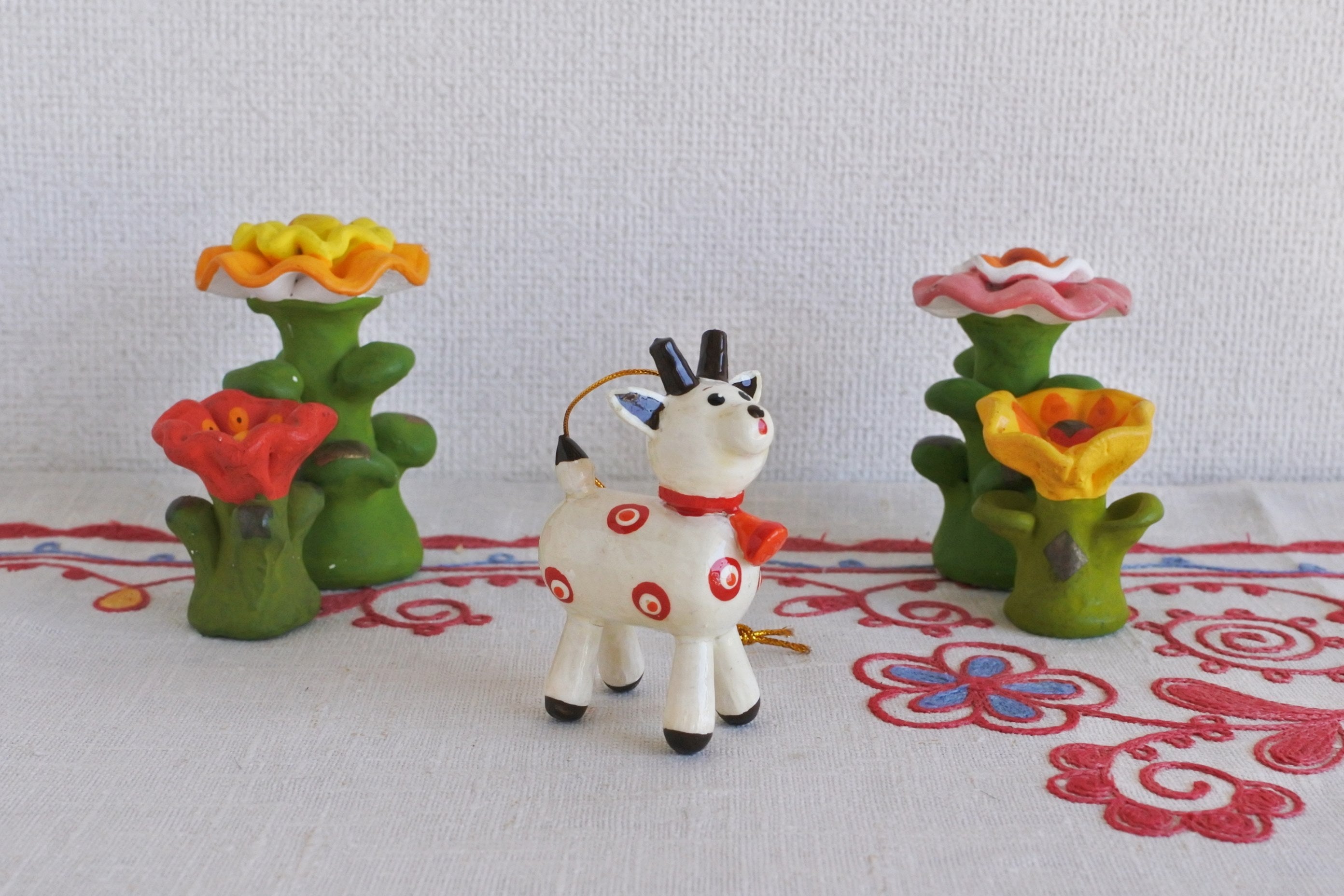 ロシア民芸品 木の人形 マトリョーシカ 動物 ハンドメイド ロシア雑貨