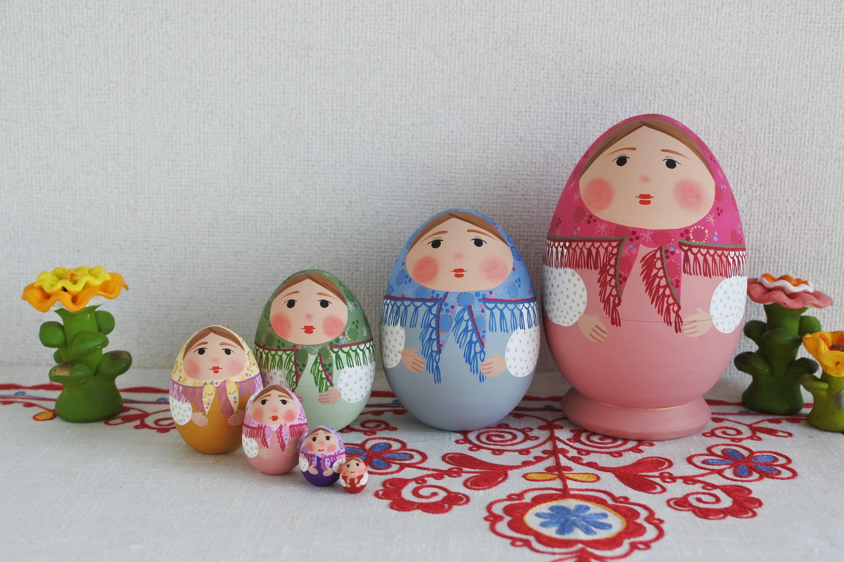 作家ものマトリョーシカ ロシア人アーティスト ロシア雑貨いりえ
