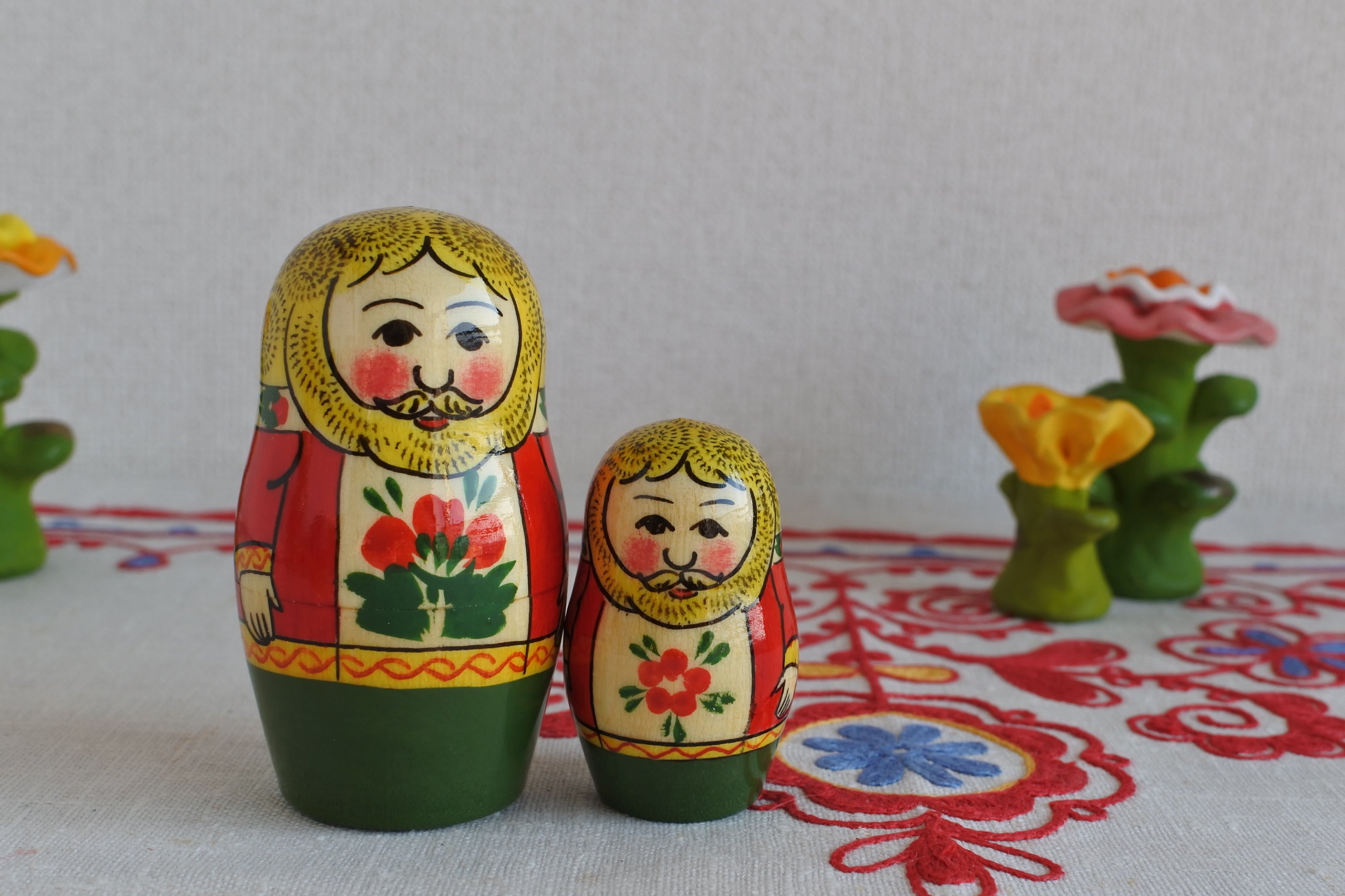 マトリョーシカ おうちの妖精ドモヴォイ 3ピース ロシア民話 ロシア