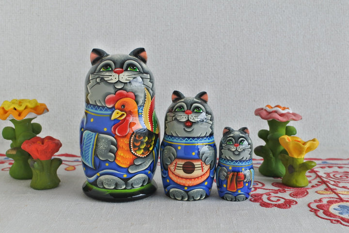 マトリョーシカ　猫とおんどり3P