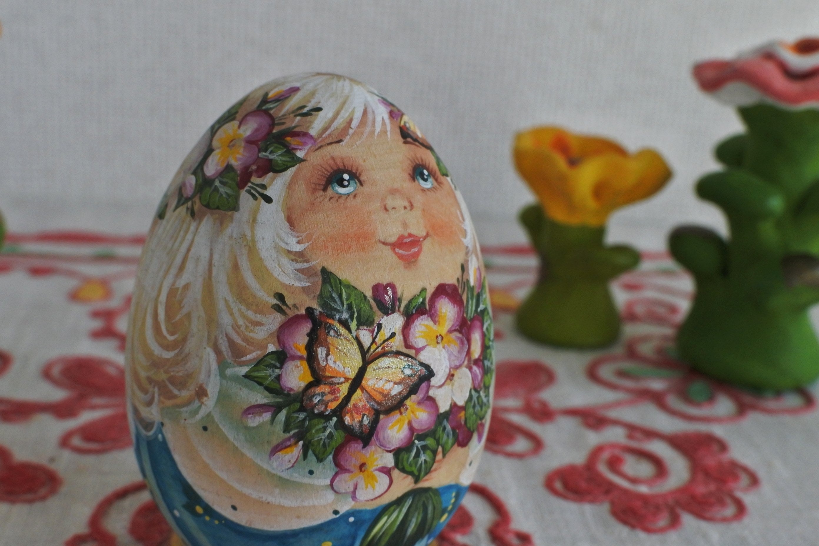 マトリョーシカ にわとりの大行進 RED 4P 秋の感謝セール♪ロシア雑貨