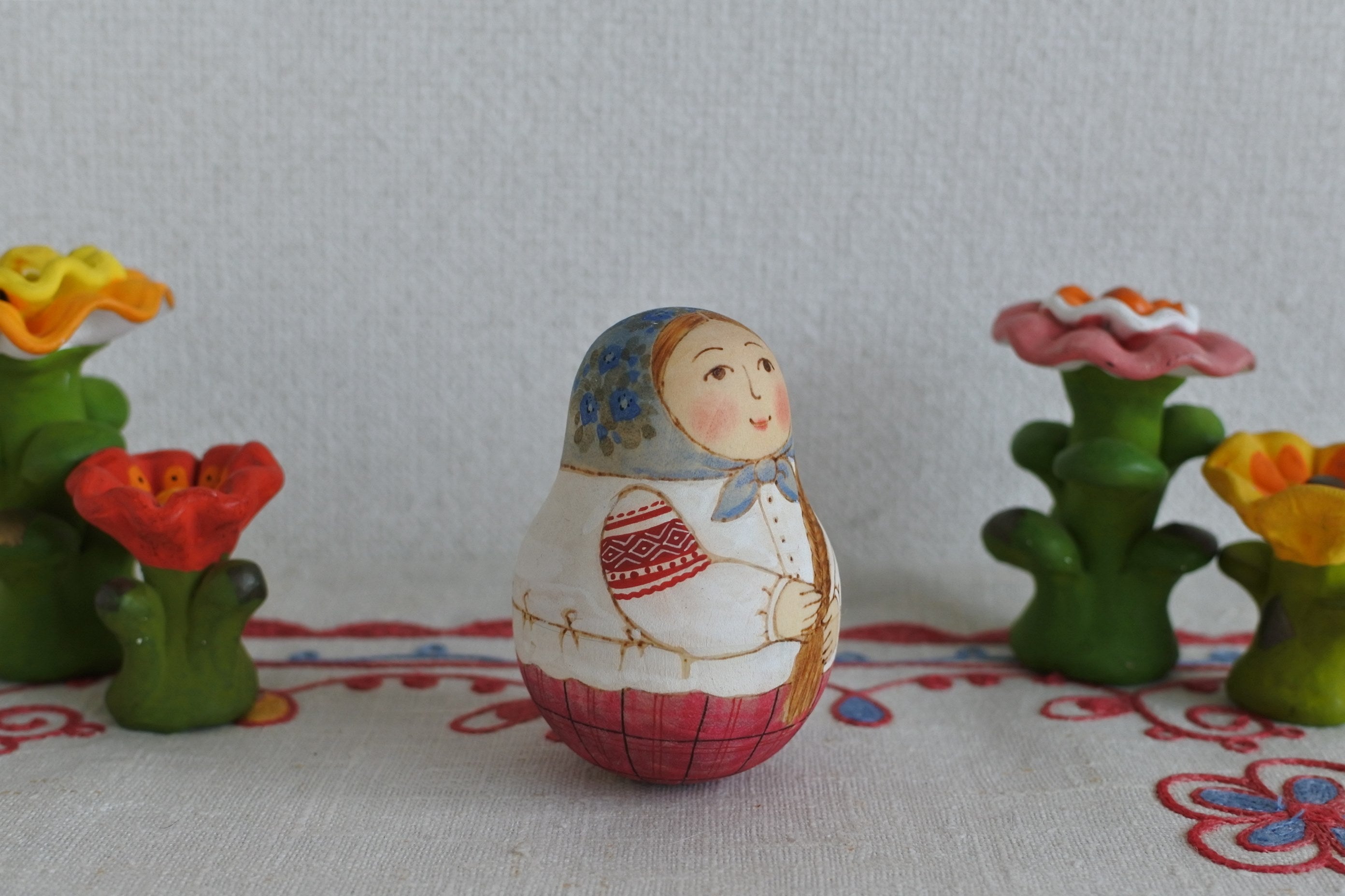 マトリョーシカ　作家もの　レトロ　おもちゃ　ロシア雑貨 作家ものマトリョーシカ ロシア人アーティスト ロシア雑貨いりえの