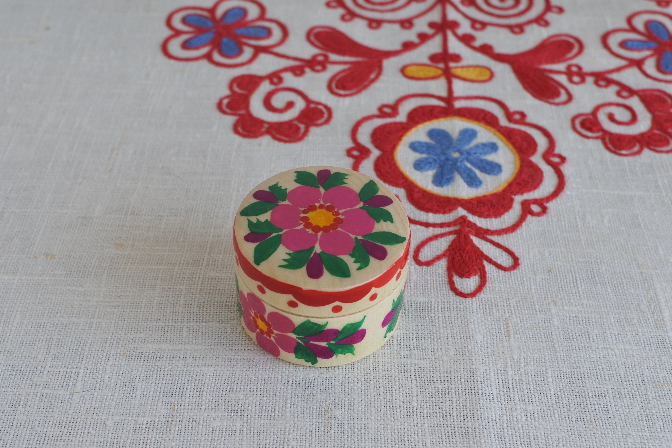 ロシア工芸品　細密画　ムステラ　四角の小箱　箱無し ロシア工芸品 細密画 ムステラ 四角の小箱 箱無し