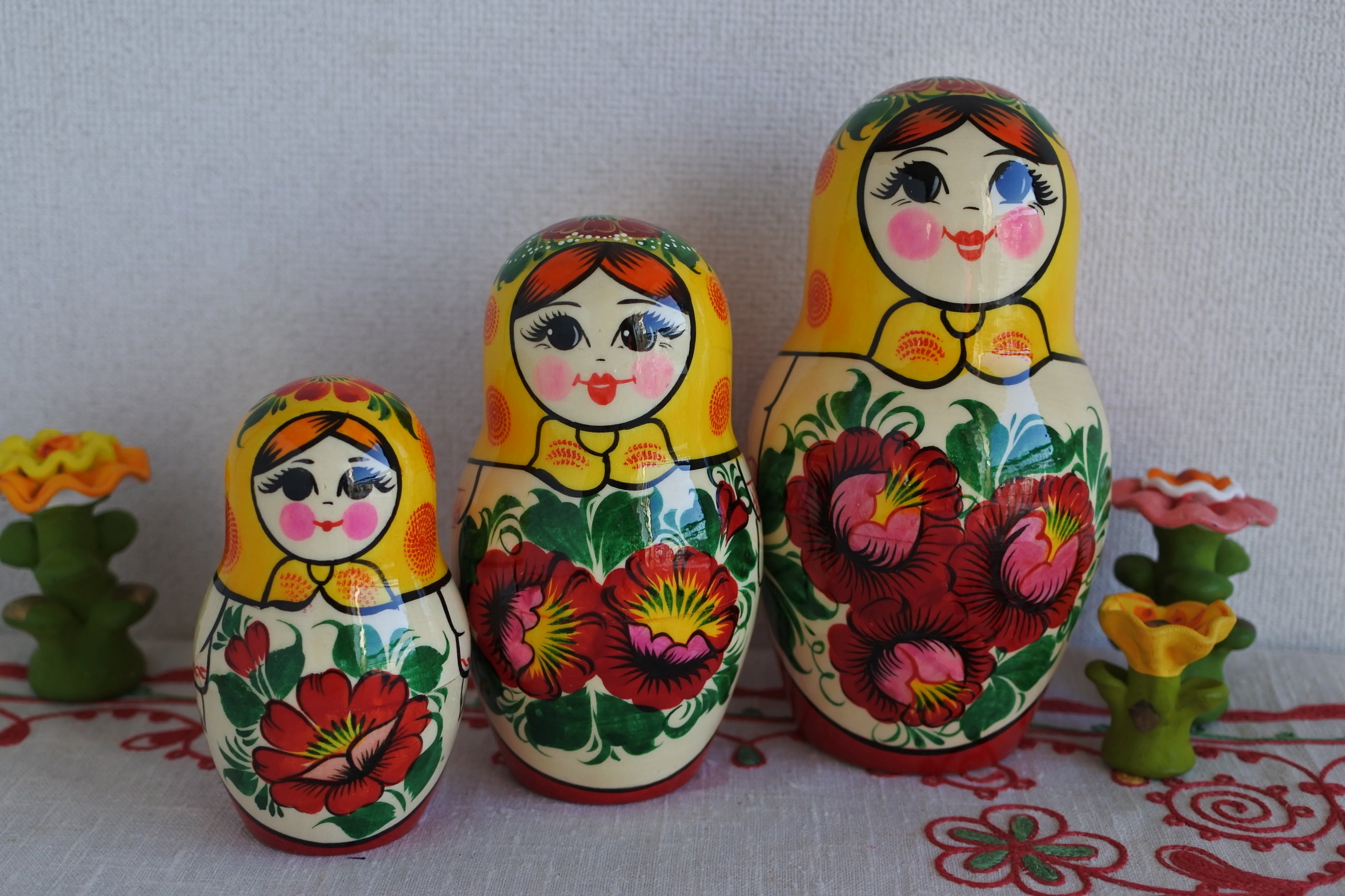 ロシア雑貨いりえのほとり マトリョーシカ ノリンスク ポピー 10ピース