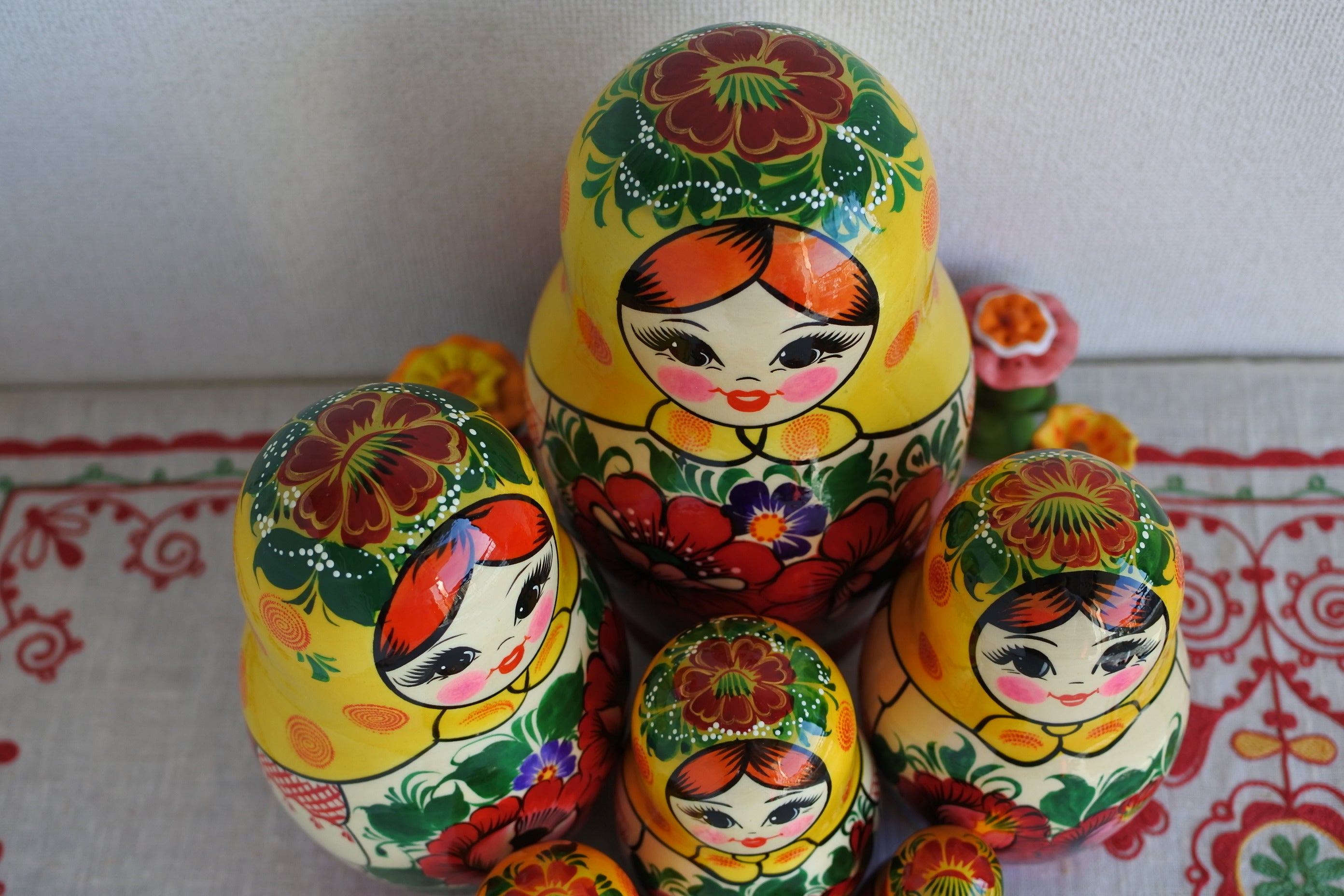 10月限定価格♪ロシア雑貨☆四季マトリョーシカ早春のマンドラギ10P