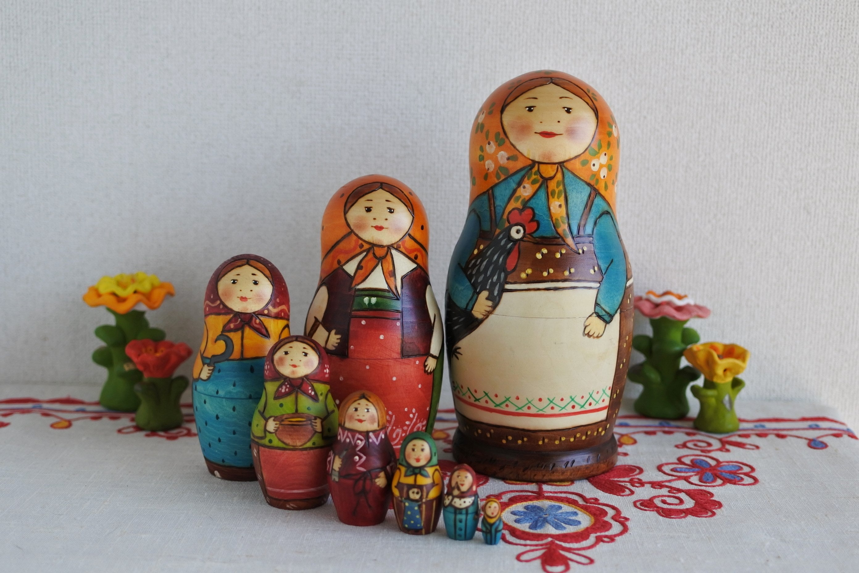 ビョーク　マトリョーシカ 8P ホフロマスカヤマトリョーシカ MT0010 | yarumaruka