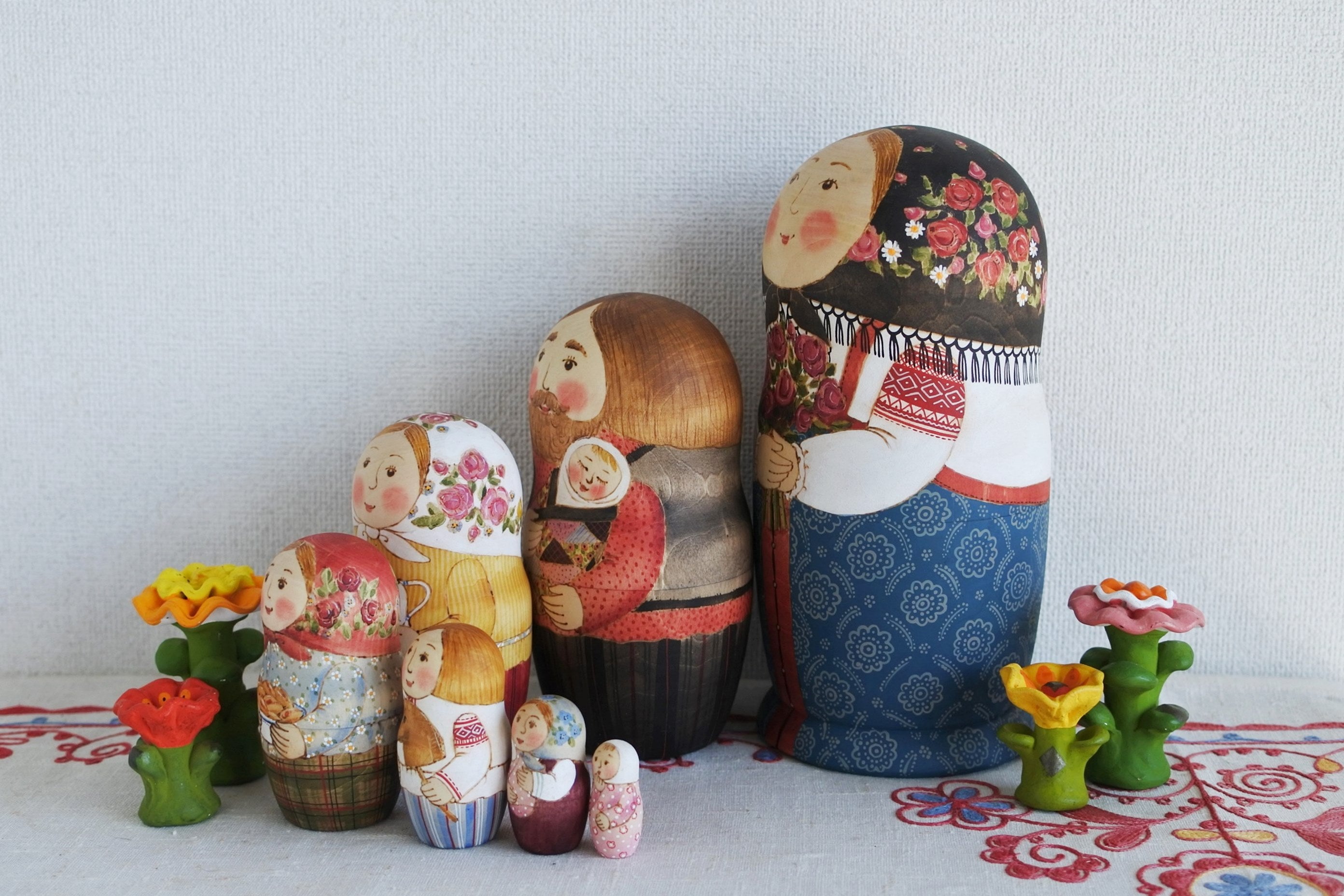 作家ものマトリョーシカ ロシア人アーティスト ロシア雑貨いりえの