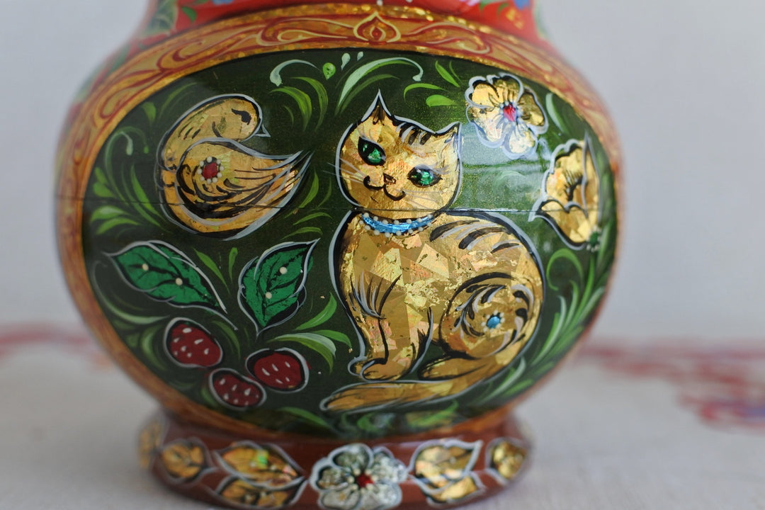 マトリョーシカ　森の中の猫　5P