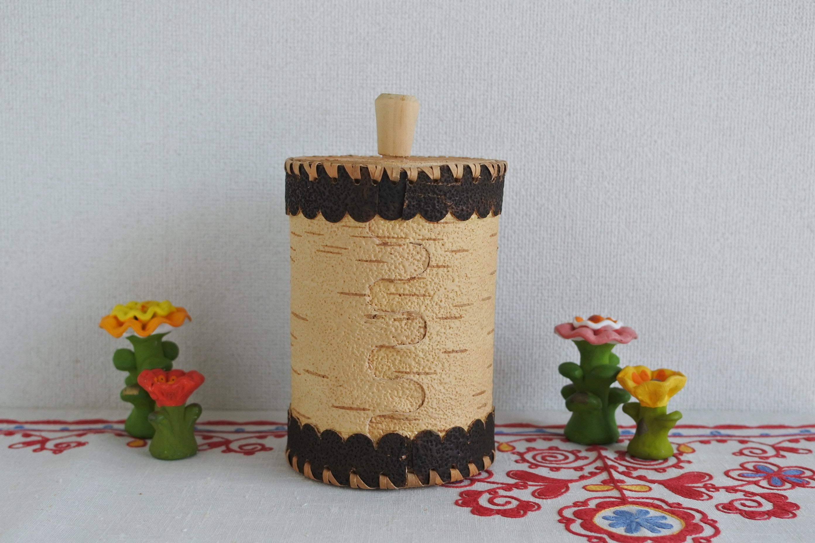 白樺細工ベレスタ スパイス入れ・サーハル 砂糖 収納ボックス 白樺樹皮