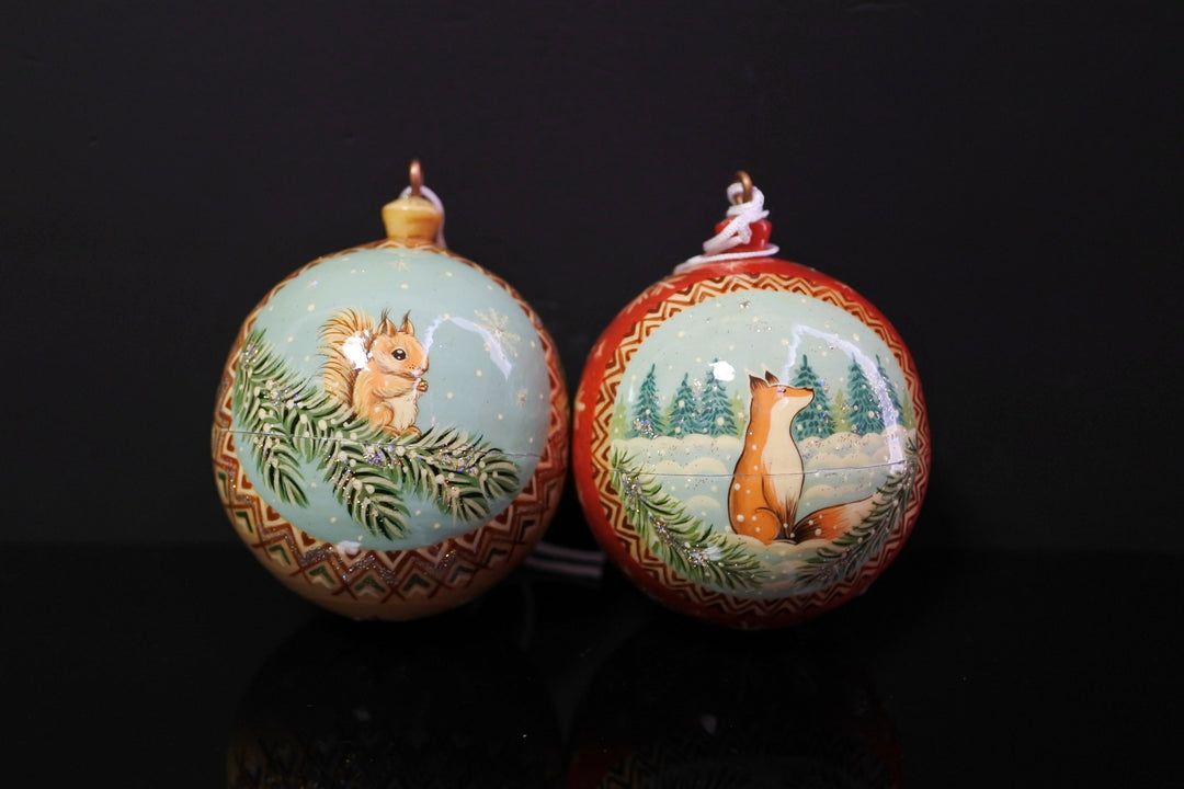 クリスマスボール　ロシアの冬の森