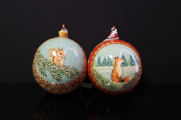 クリスマスボール　ロシアの冬の森