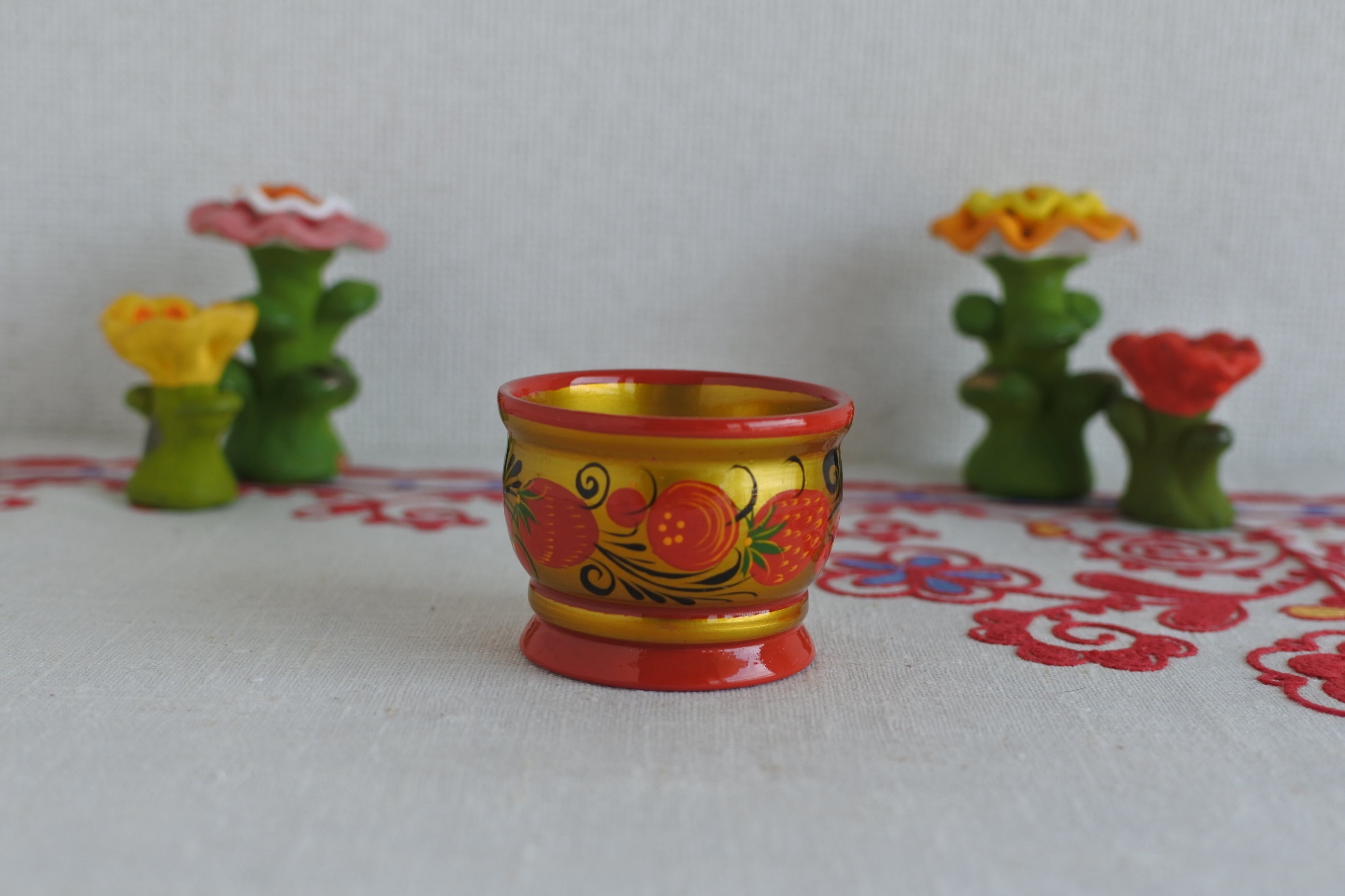 ロシア民芸品 ホフロマ塗 器 木製 食器 ロシア雑貨いりえのほとり 神戸