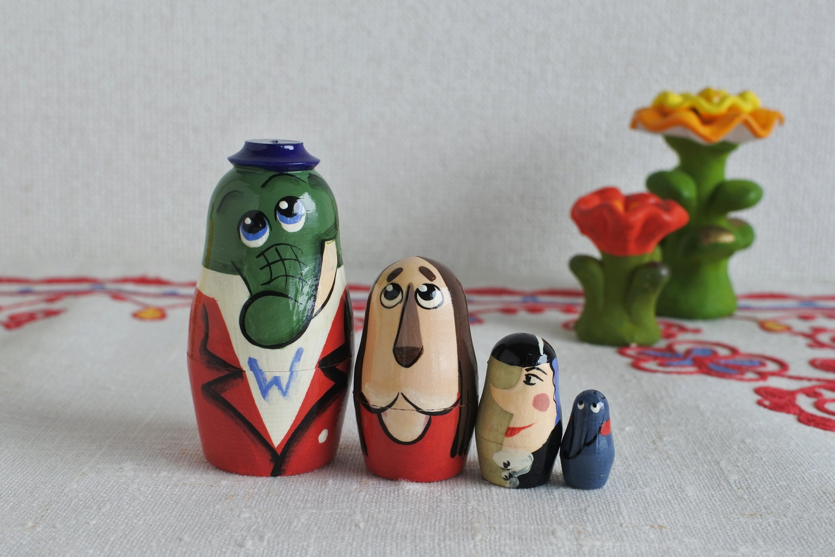 チェブラーシカ マトリョーシカ 5ピース 大きめサイズ ロシア雑貨い