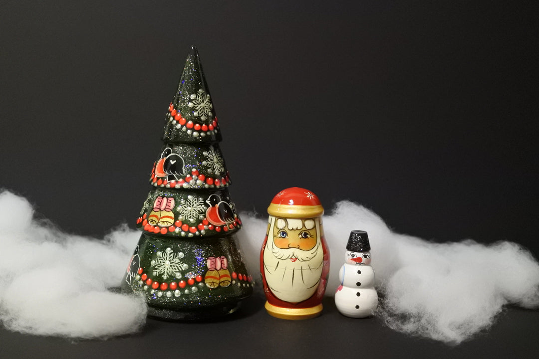 クリスマスマトリョーシカ　スネギリが宿るもみの木　3P