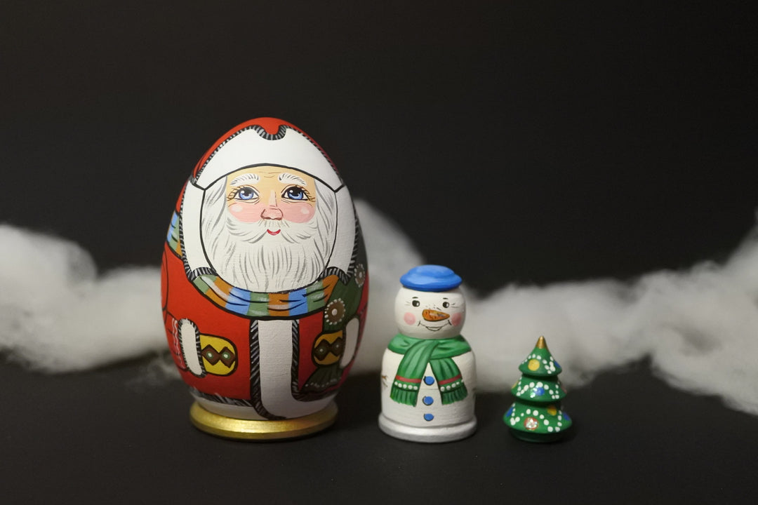 クリスマスマトリョーシカ　たまごの冬の使者　RED　3P