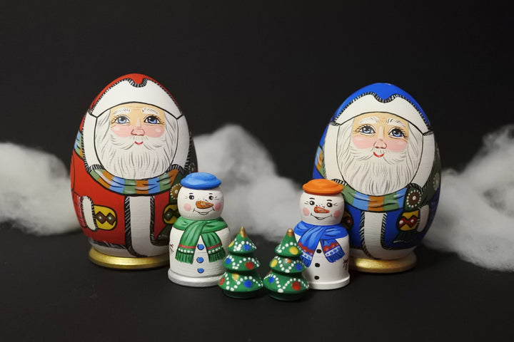 クリスマスマトリョーシカ　たまごの冬の使者　BLUE　3P