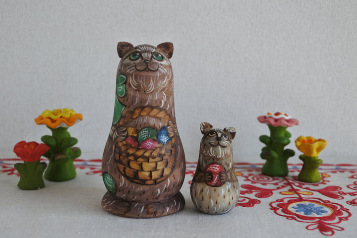 アレクサンドル・キリヤノフの猫マトリョーシカ　手芸の時間　2P