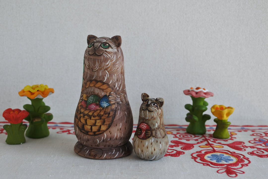 アレクサンドル・キリヤノフの猫マトリョーシカ　手芸の時間　2P