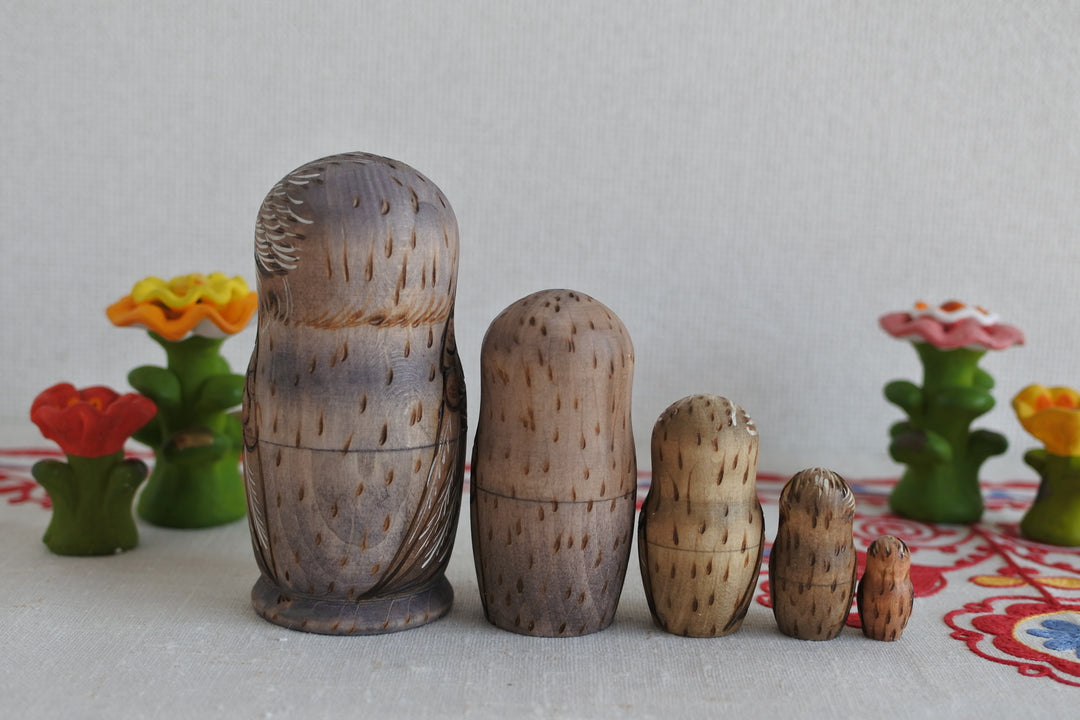 バーニングマトリョーシカ　オウル　5P　11cmサイズ　茶色