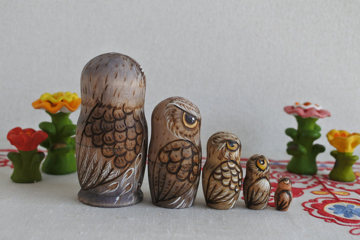 バーニングマトリョーシカ　オウル　5P　11cmサイズ　茶色