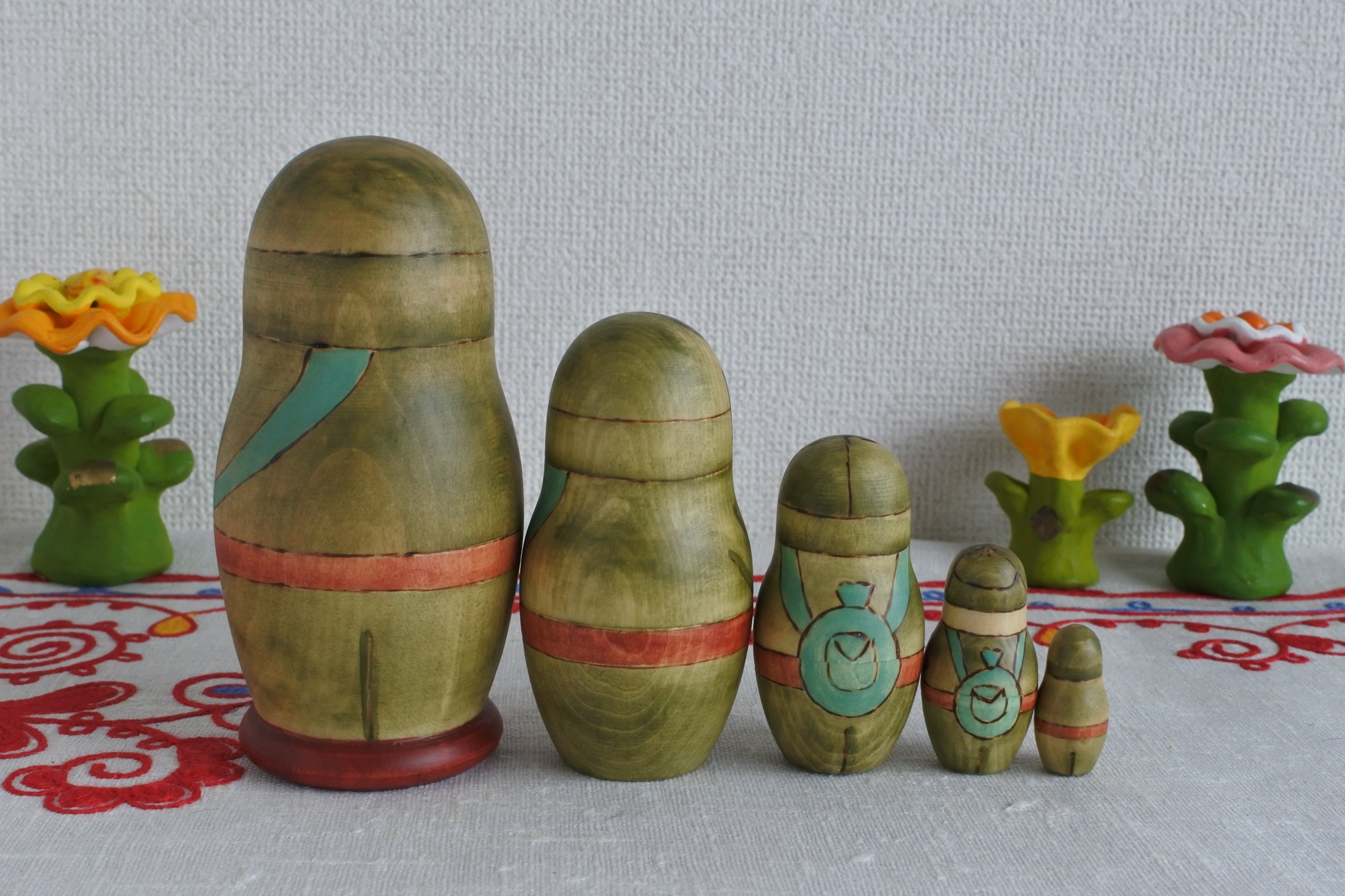 リューバ・ブジキナのマトリョーシカ 兵士 5ピース 作家もの ロシア