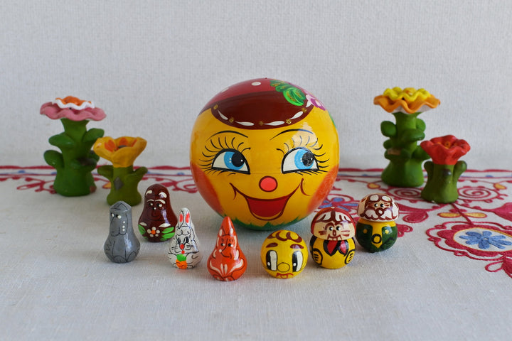 木のおもちゃ　ロシア民話おだんごパン　