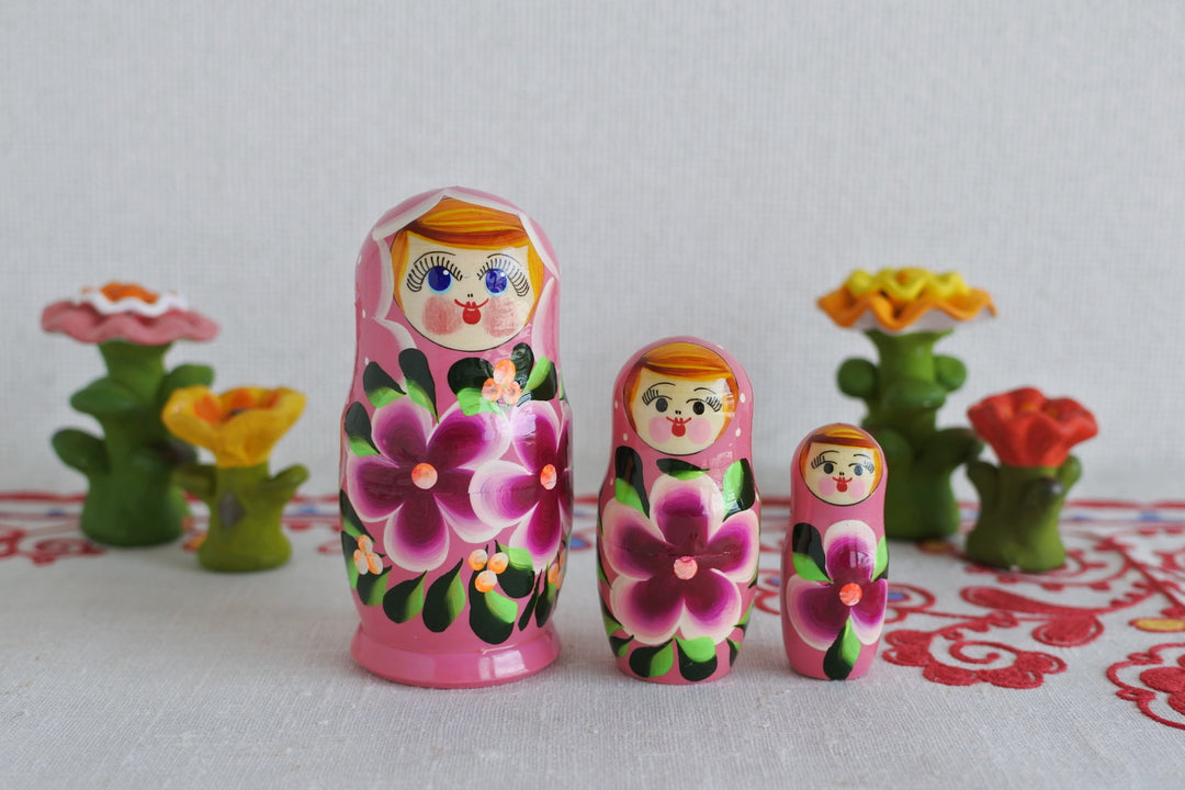 マトリョーシカ　花＊花  PINK  3P