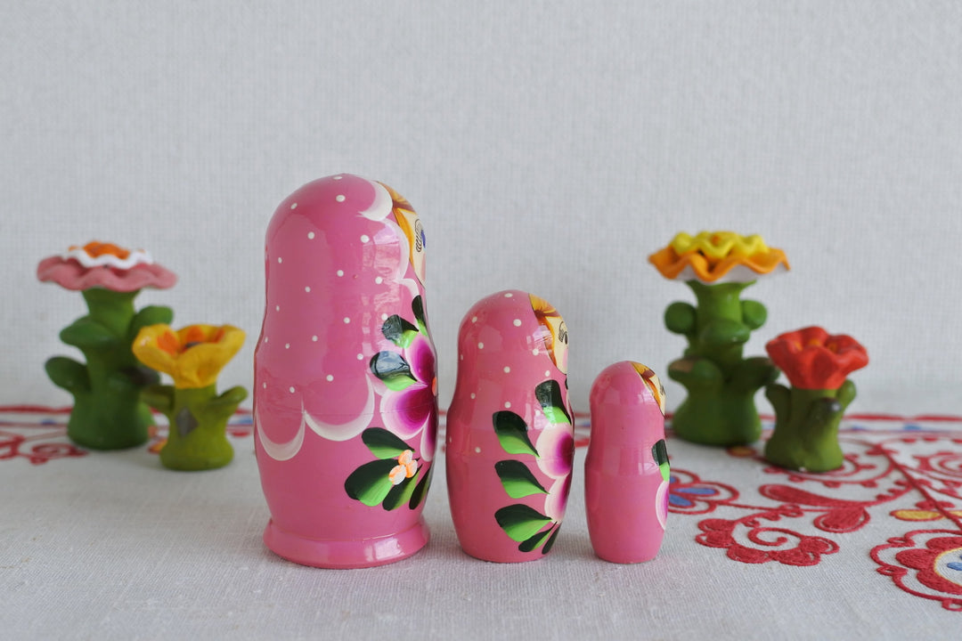 マトリョーシカ　花＊花  PINK  3P