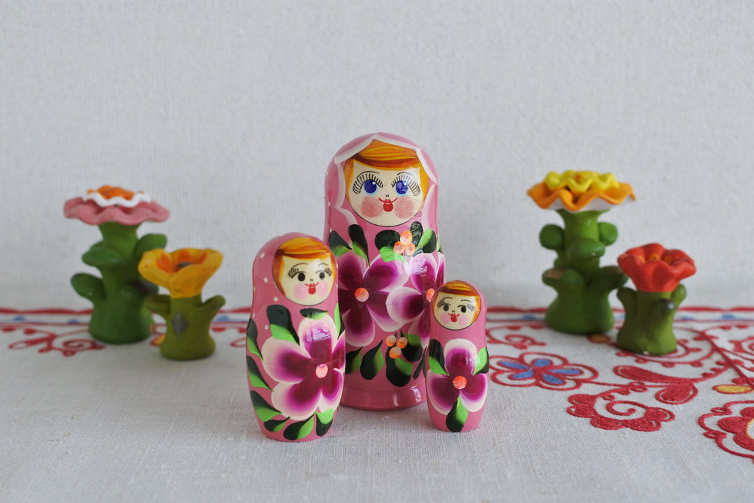マトリョーシカ　花＊花  PINK  3P