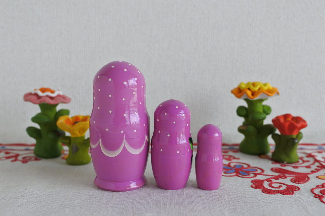 マトリョーシカ　花＊花　PURPLE　3P