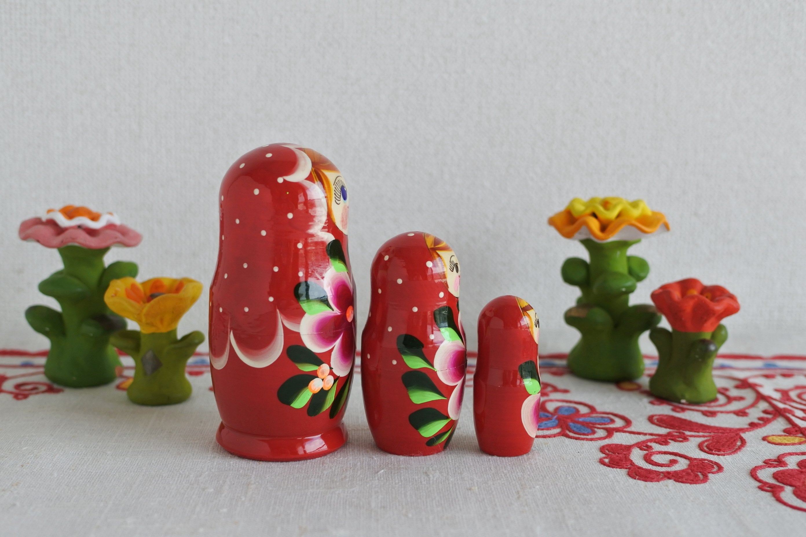 クリスマスセール♪ロシア雑貨ヒルガオ花の妖精 エッグオーナメント マトリョーシカ マトリョーシカ ロシアの入れ子人形 ロシア民芸品 ロシア雑貨い