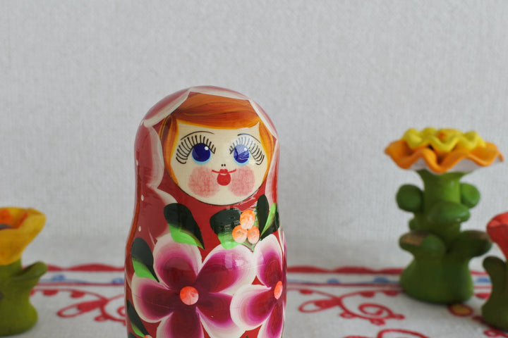 マトリョーシカ  花＊花　RED　3P