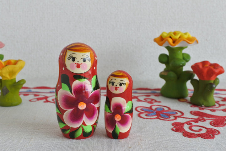 マトリョーシカ  花＊花　RED　3P