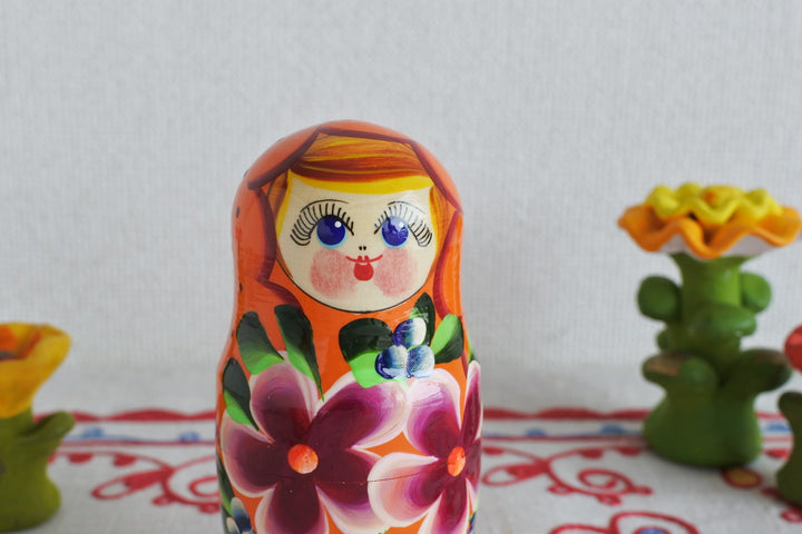 マトリョーシカ　花＊花  ORANGE  3P