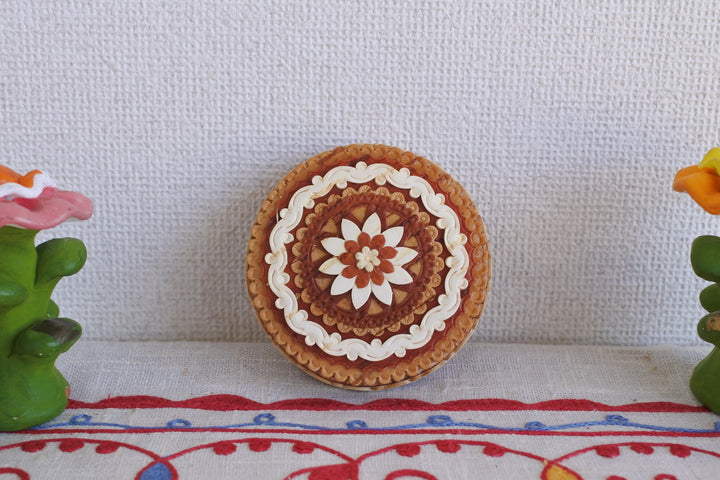 白樺細工ベレスタ　小箱　ロータス