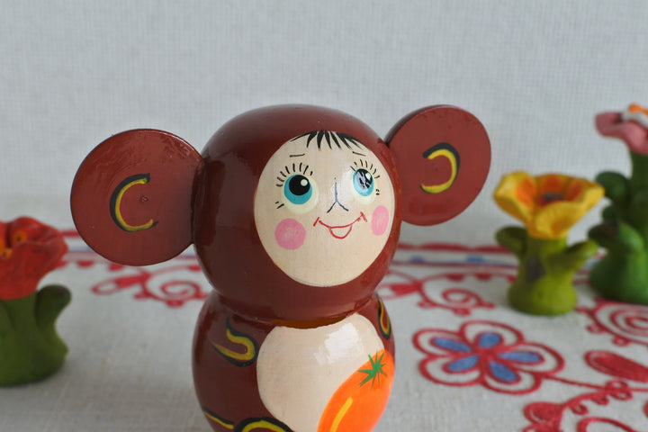 チェブラーシカのマトリョーシカ オレンジ3P