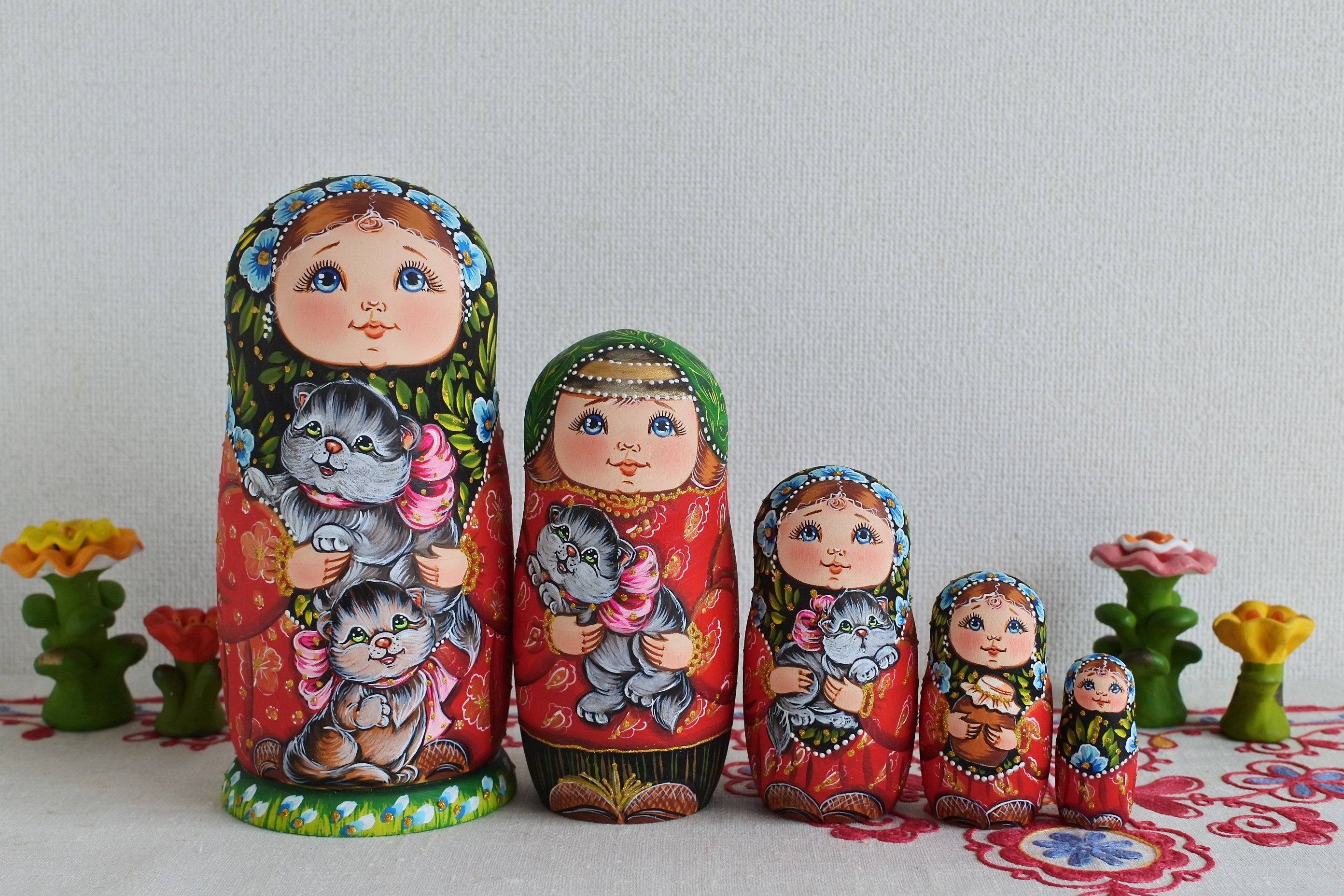 作家ものマトリョーシカ ロシア人アーティスト ロシア雑貨いりえ