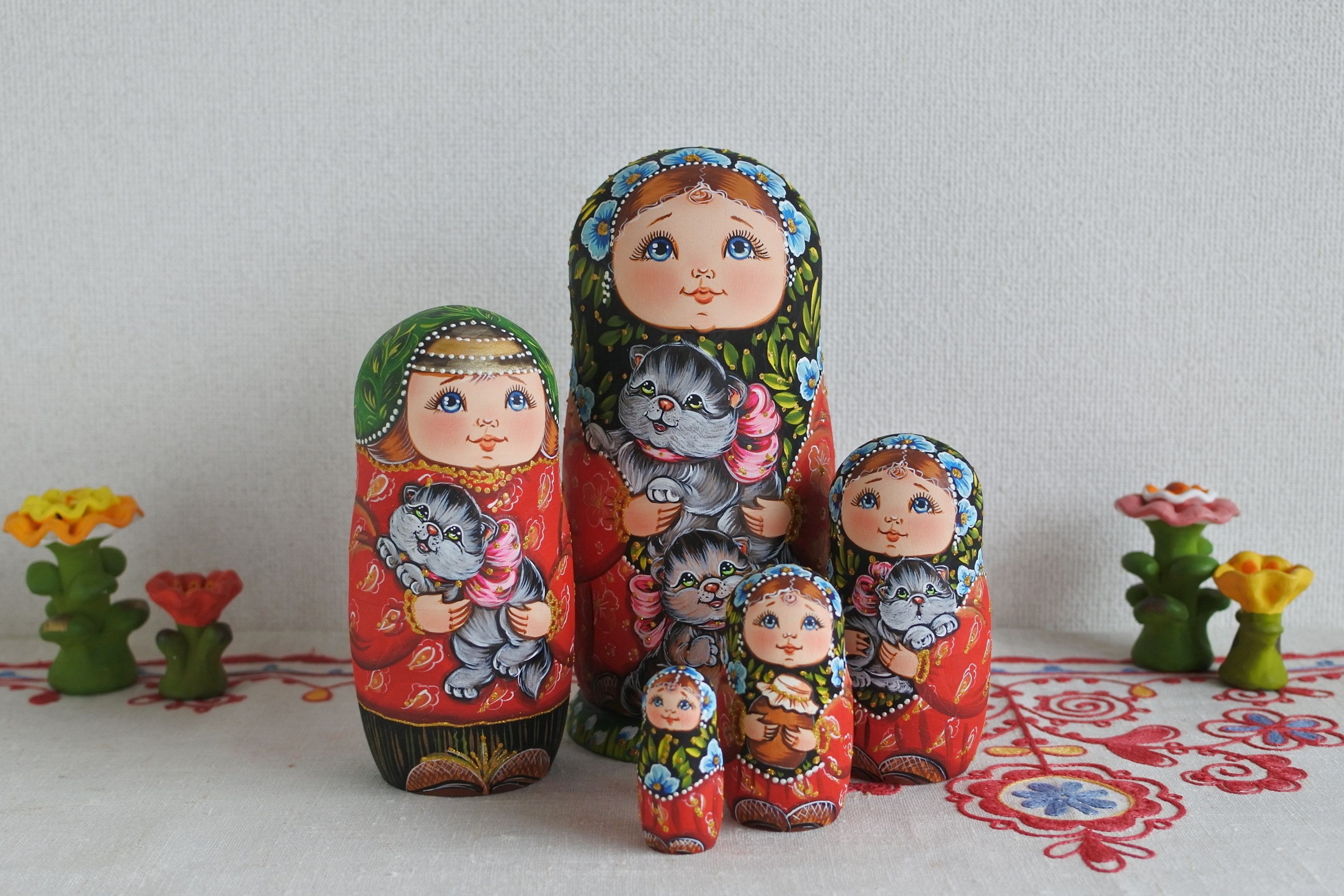 作家ものマトリョーシカ ロシア人アーティスト ロシア雑貨いりえ